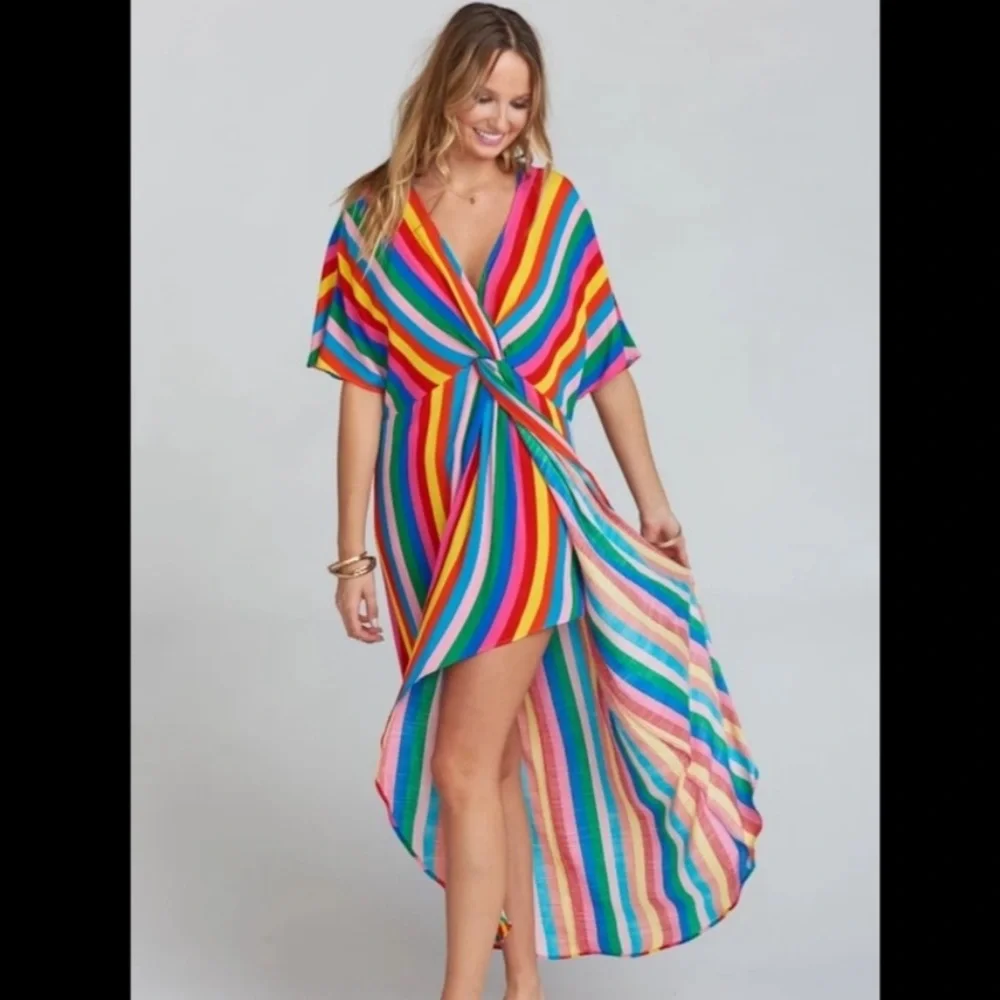 Show Me Your MuMu Get Twisted Tulum Stripe Dress - Picture 1 of 8
